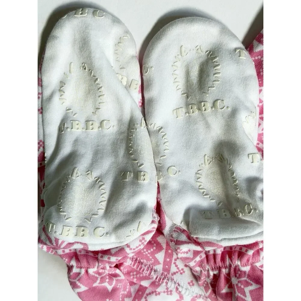 The Beaufort Bonnet Company Footed Bow Snowflake Print TBBC Pajamas 6-12 Months